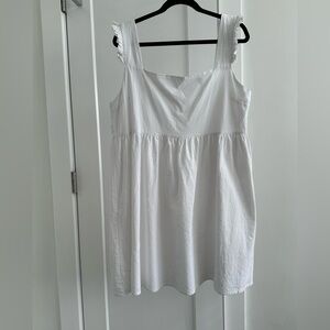 Nasty Gal White Dress with ruffle straps